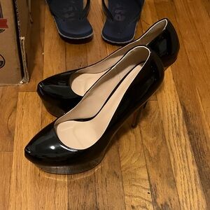 Elegant Black Patent Leather Heels